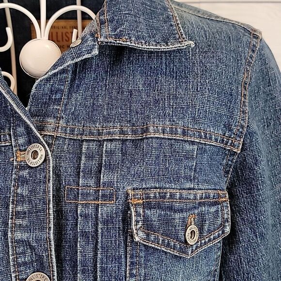 Hollister blue denim jean jacket Women's Size M - Picture 4 of 10